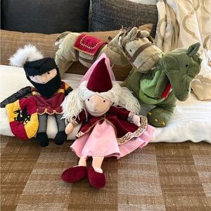 Pottery Barn Kids Medieval Plush Set - vintage and hard to locate